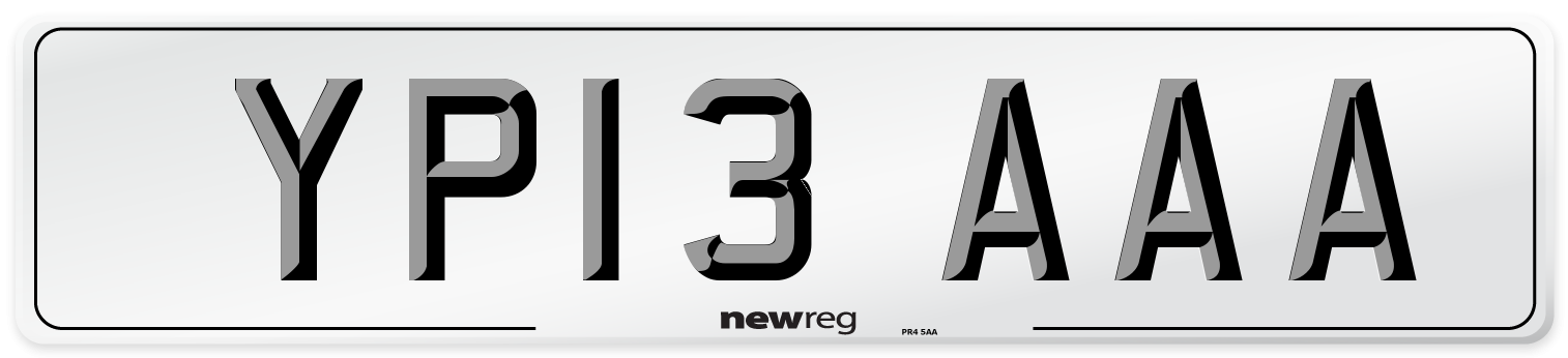YP13 AAA Number Plate from New Reg